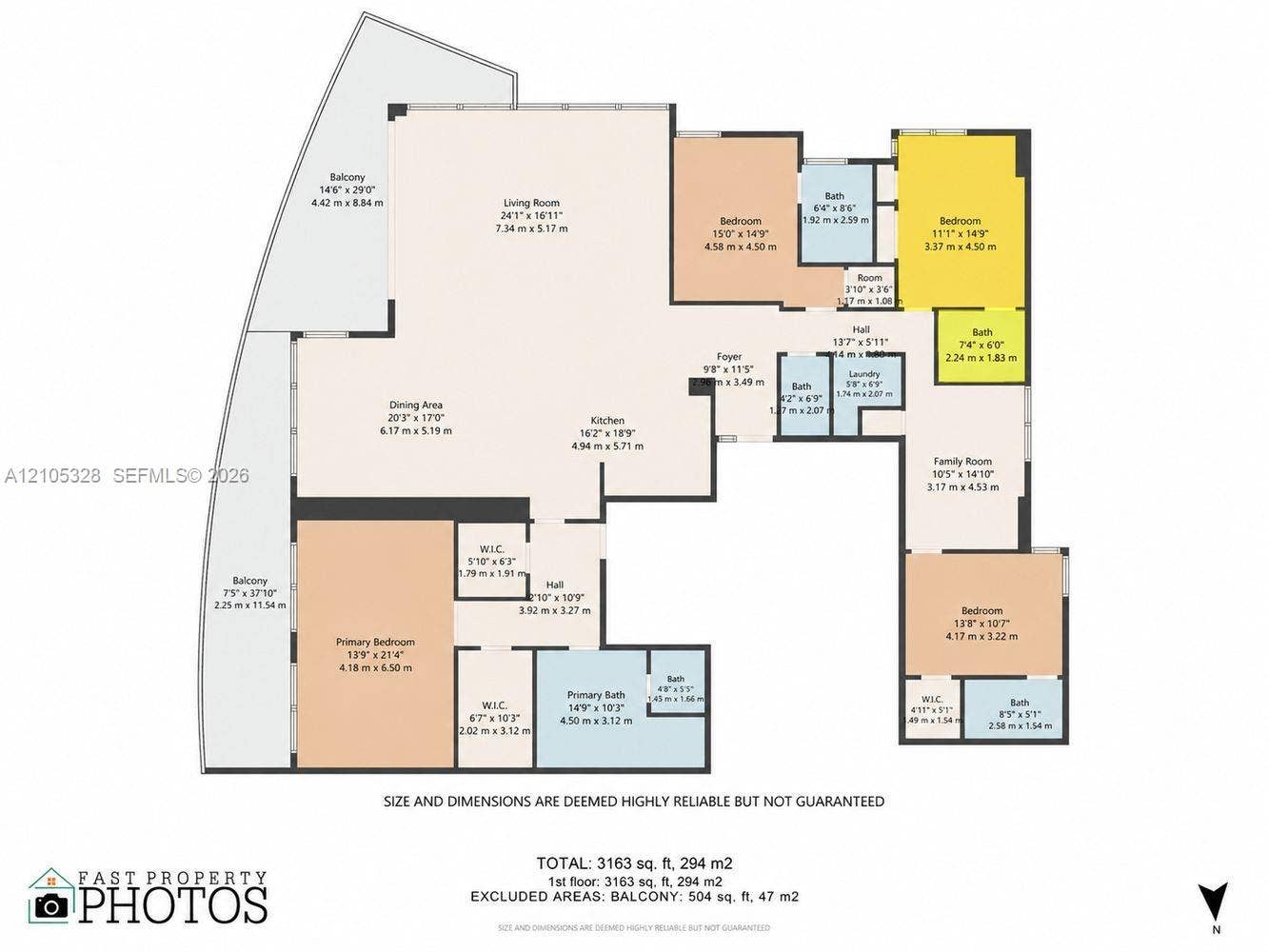 3951 S Ocean Drive, #1901, Hollywood, FL 33019 Floor plan
