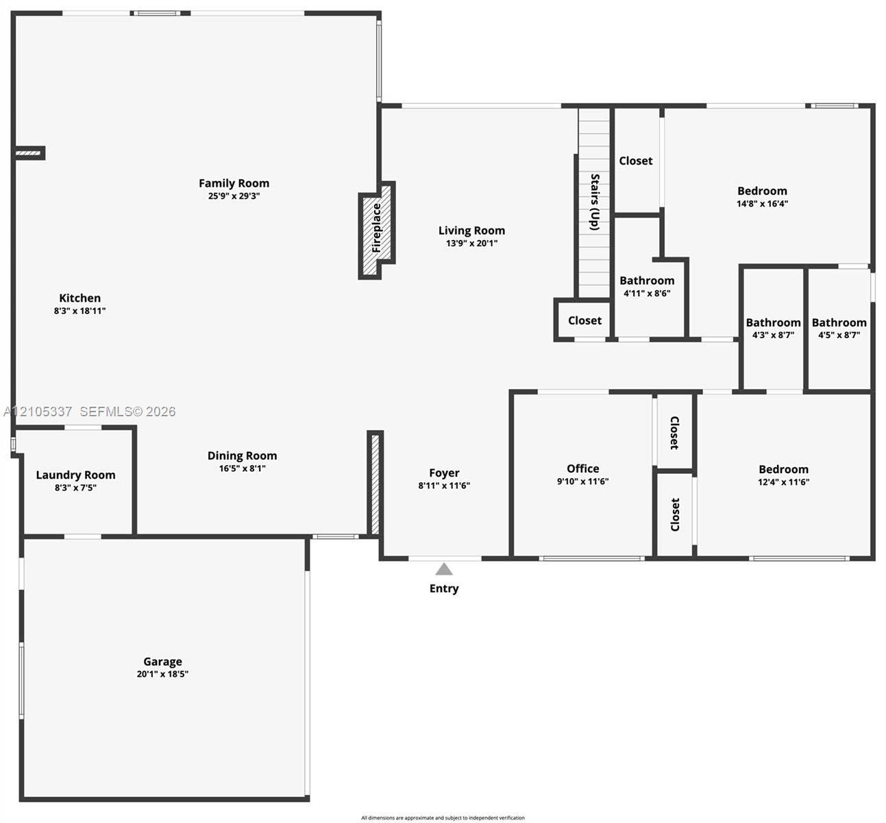 3322 NE 166th Street, North Miami Beach, FL 33160 Floor plan