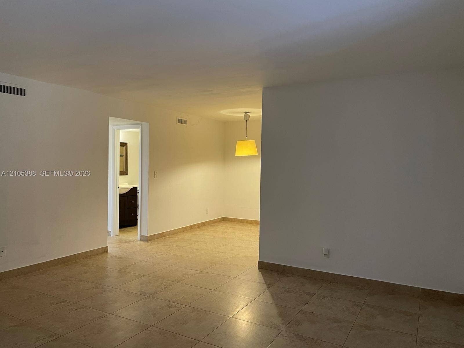 Tile flooring throughout