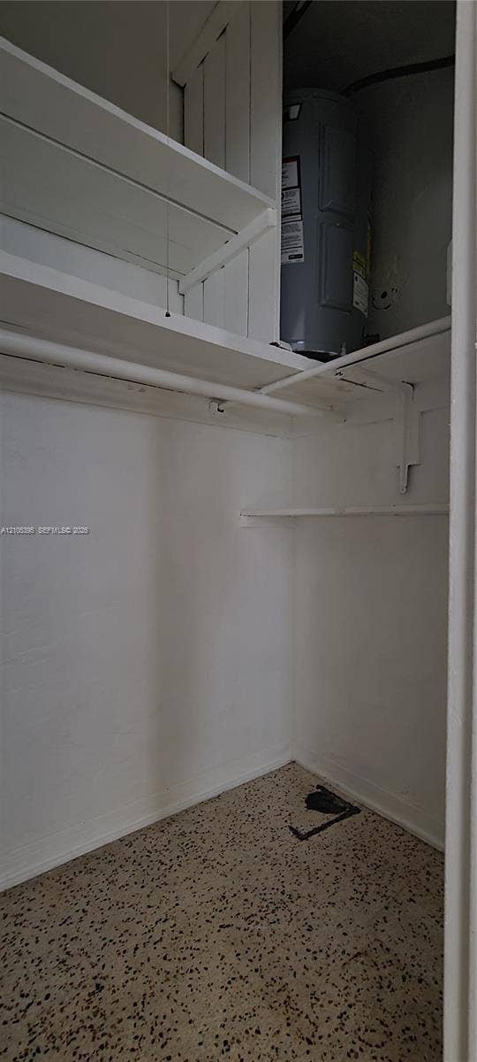 Built-in shelving with hanging rod