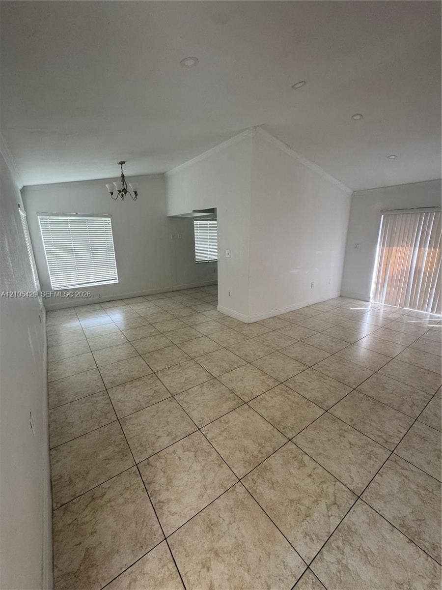 Tile flooring throughout the main living areas