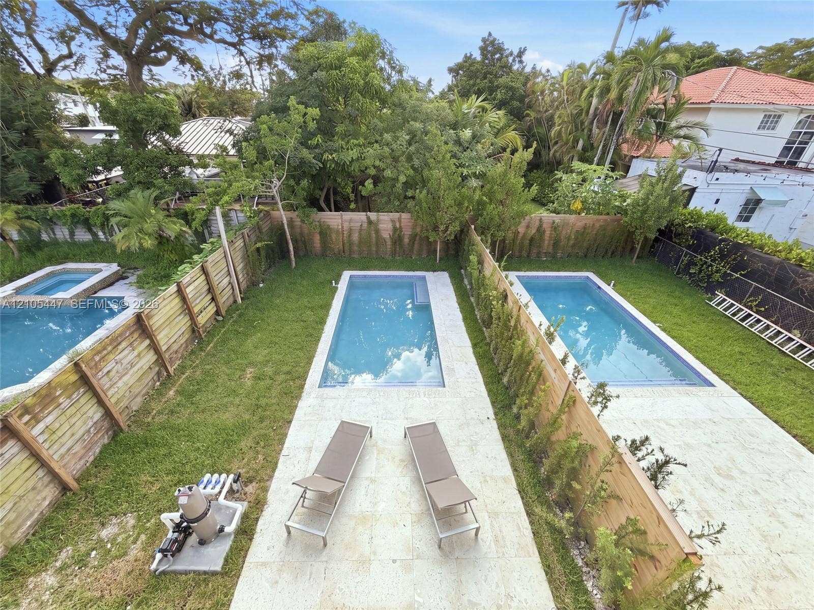 View from Primary Bedroom AI pool water