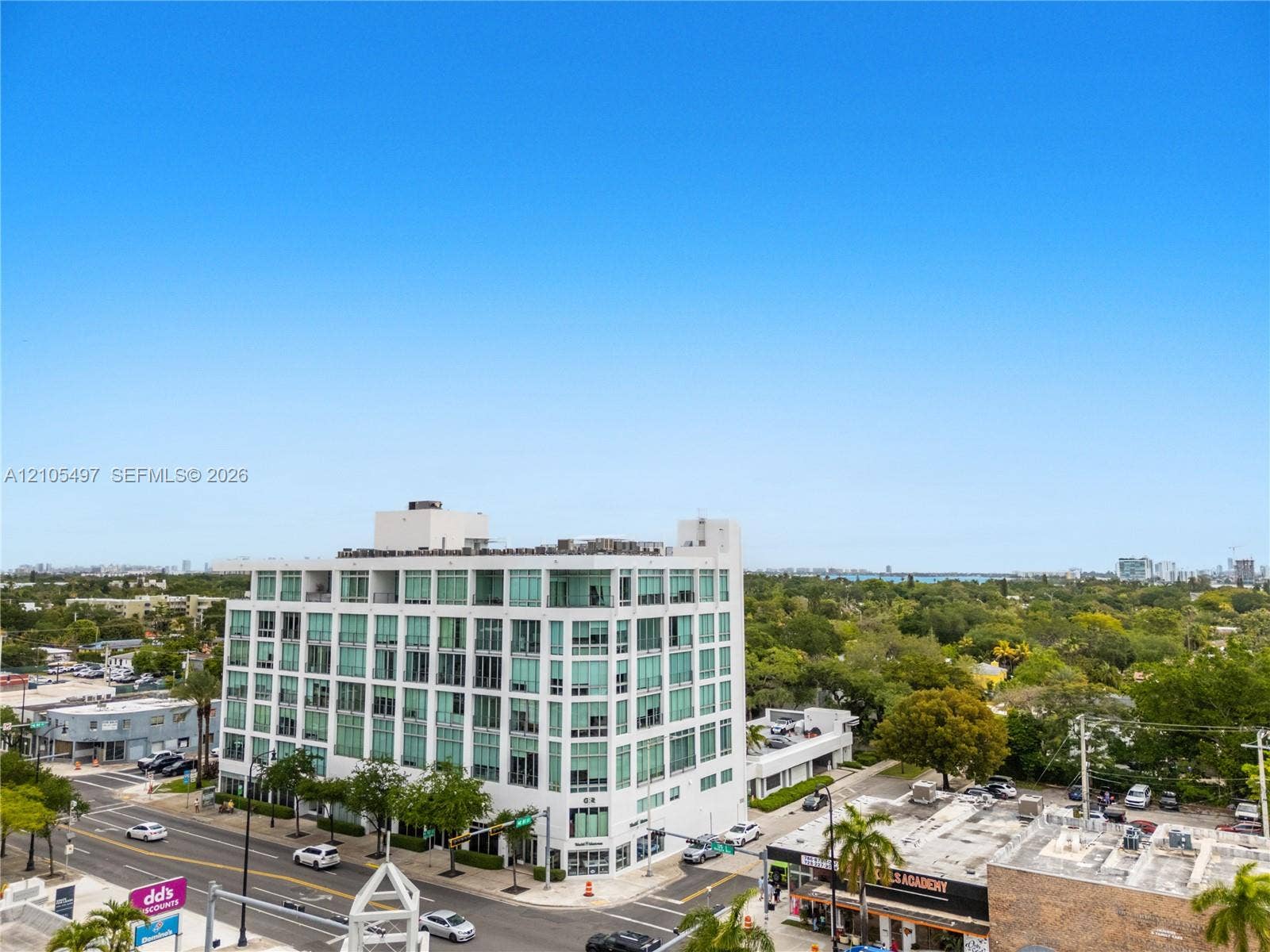 Modern multi-story building featuring expansive fenestration