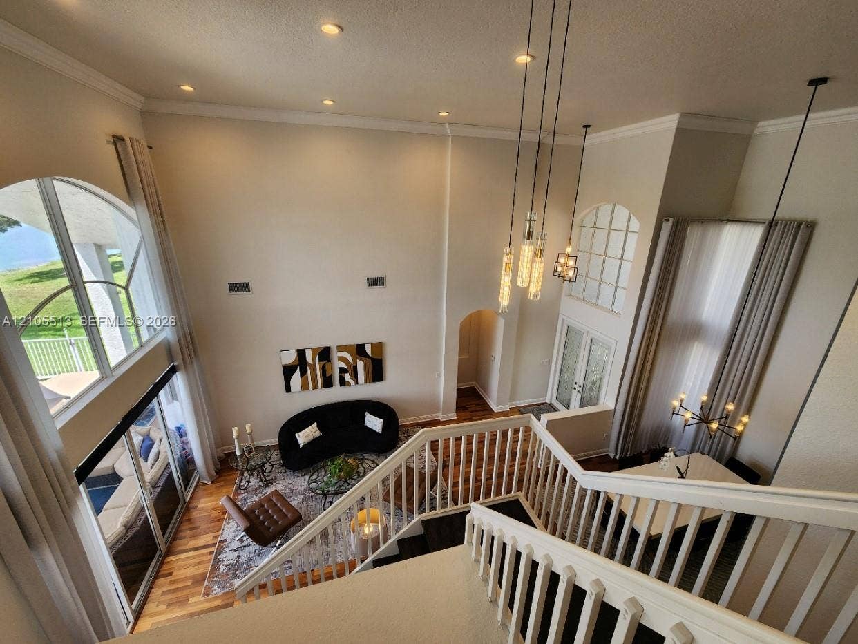 View from Loft to Living Room Below
