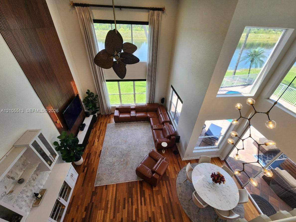 View from Loft to Family Room Below