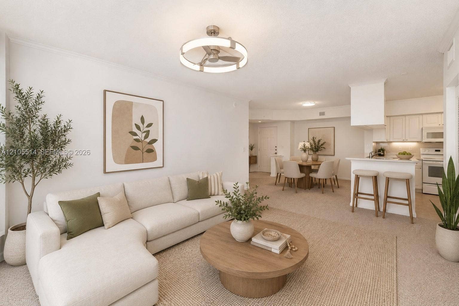 17100 N Bay Road, #1407, Sunny Isles Beach, Sunny Isles Beach, FL 33160 Virtually Staged