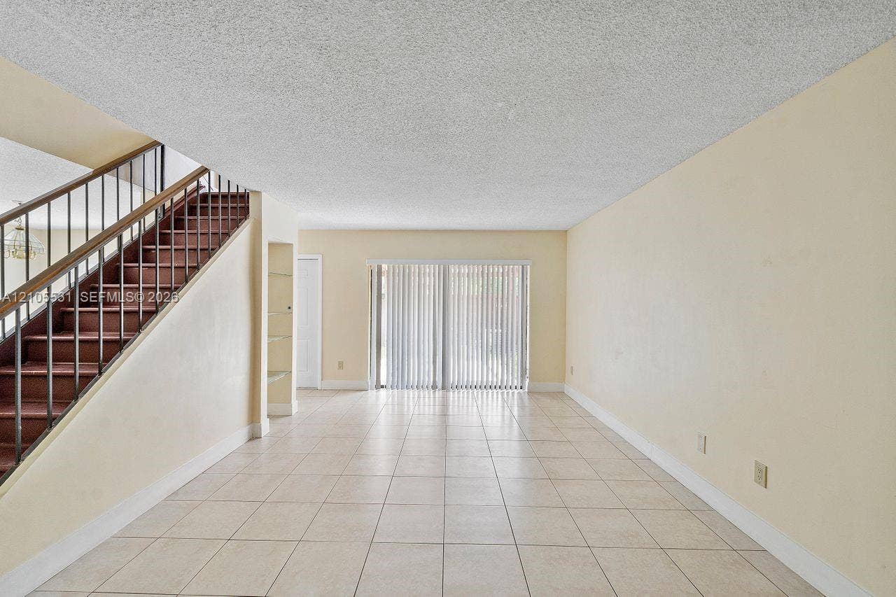 Tiled flooring throughout the main level