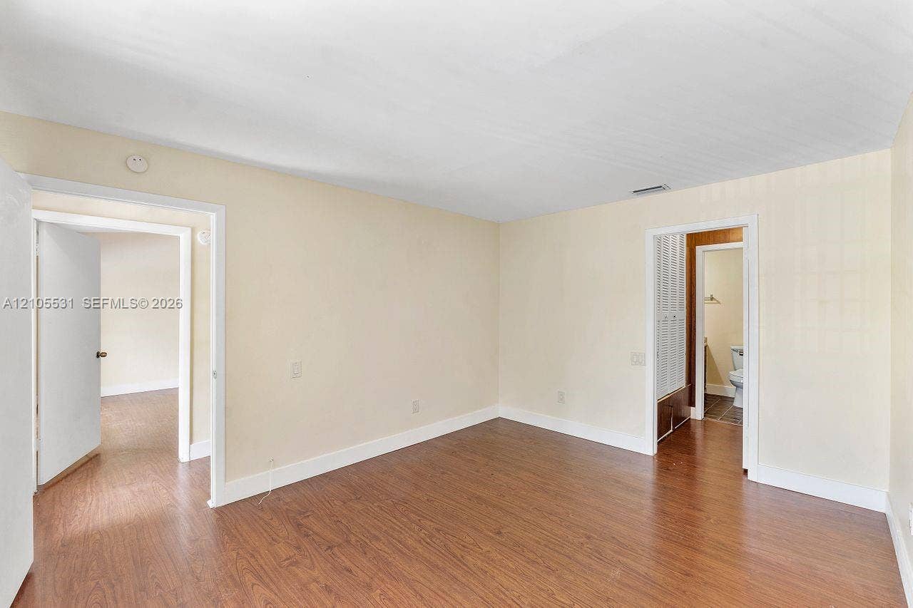 Wood-finish flooring throughout