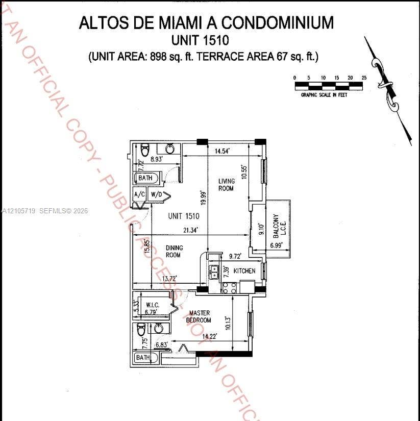 1 Glen Royal Parkway, #1510, Miami, FL 33125 Floor plan