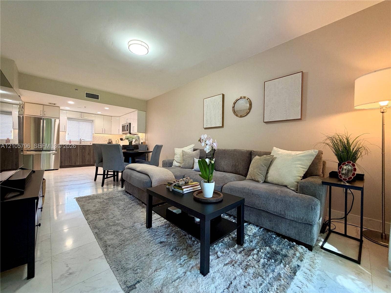 1611 SW 2nd Court, #A111, Miami, FL 33129 Open living /dining room