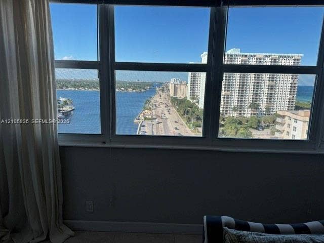 1400 S Ocean Drive, #1503, Hollywood, Hollywood, FL 33019 Large-pane multi-section windows featuring expansive water and coastal scenery