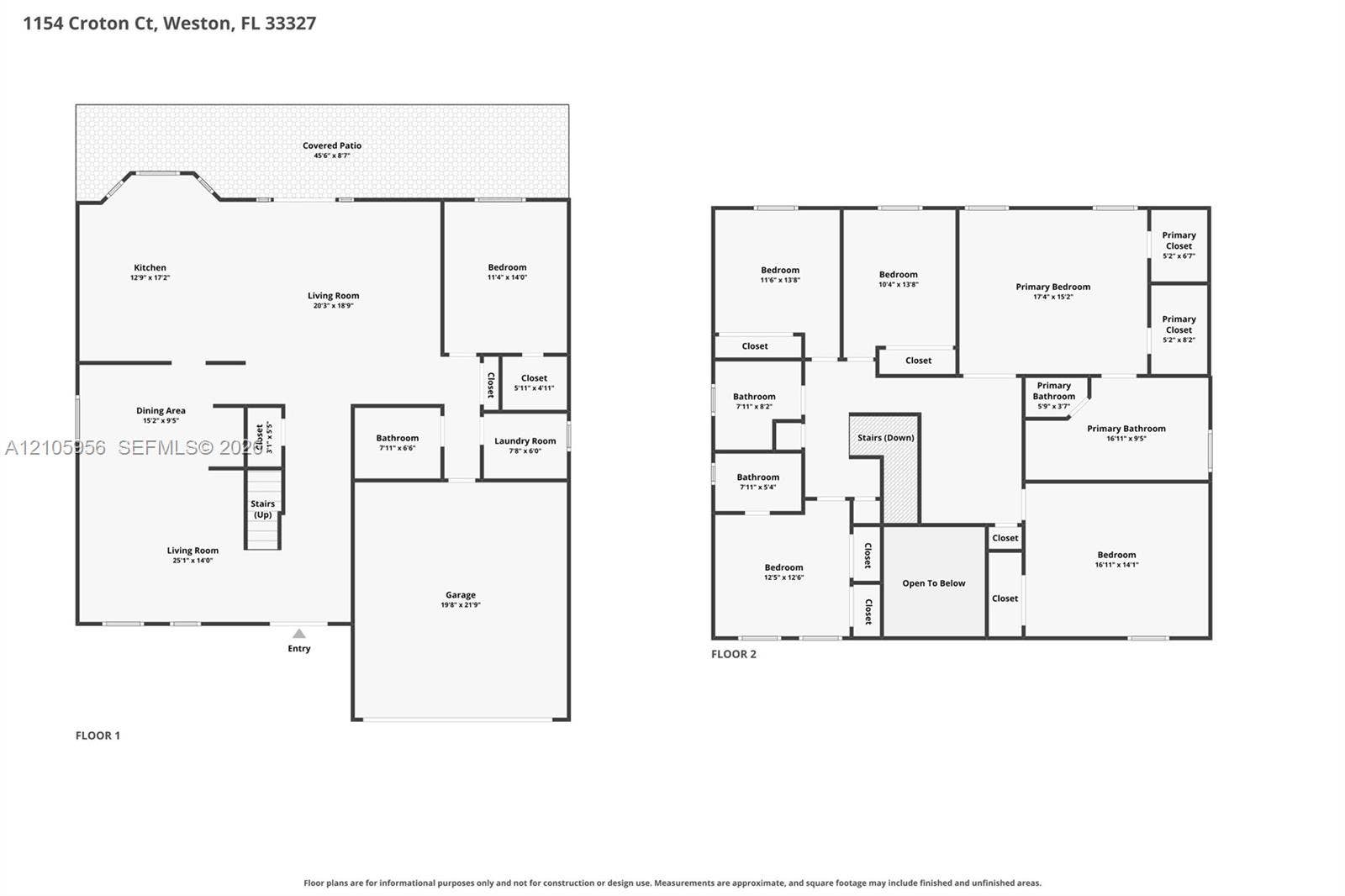 1154 Croton Court, Weston, Weston, FL 33327 Floor plan
