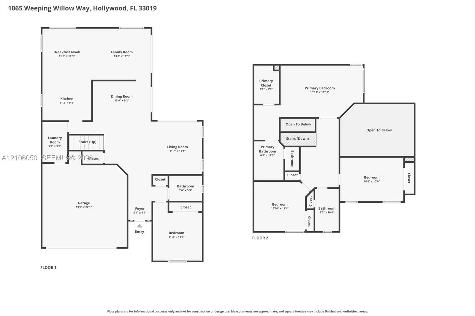 1065 Weeping Willow Way, #0, Hollywood, Hollywood, FL 33019 Floor plan