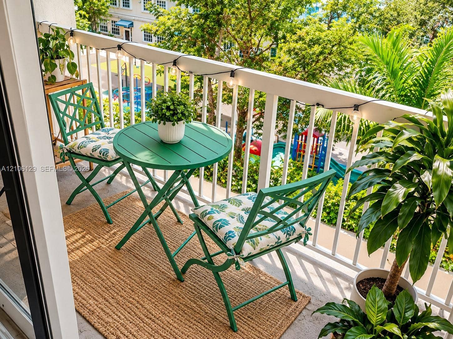 2740 SW 28th Terrace, #307, Miami, FL 33133 Private balcony featuring a white metal railing and concrete flooring