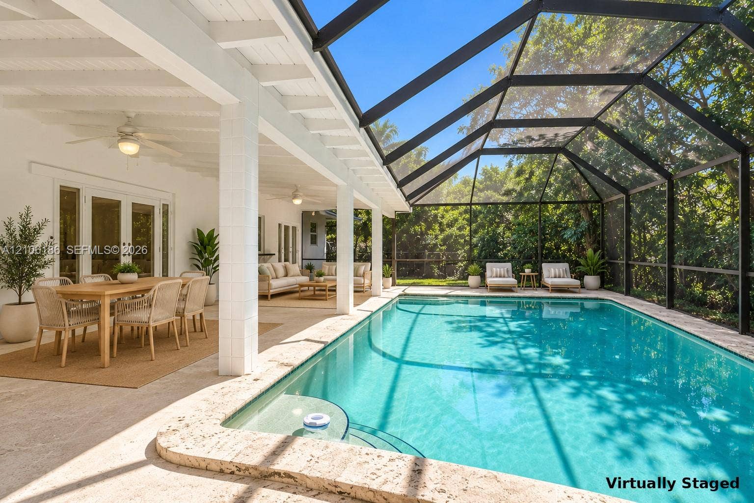 8600 SW 145th Street, Palmetto Bay, FL 33158 Virtually staged patio