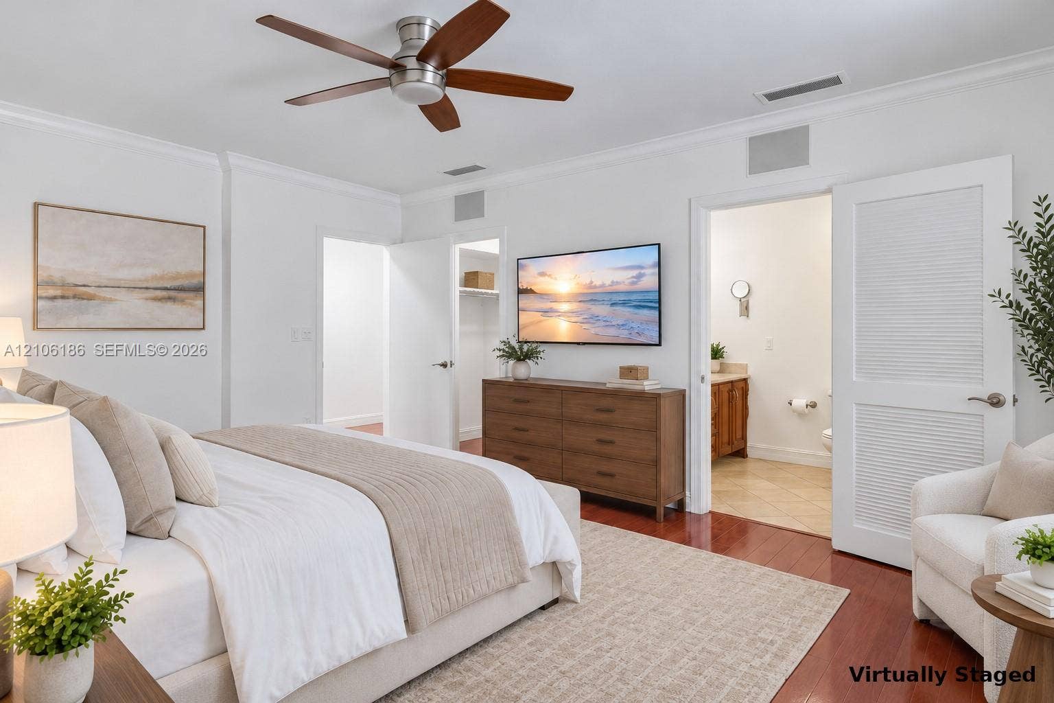 8600 SW 145th Street, Palmetto Bay, FL 33158 Virtually staged Primary bedroom