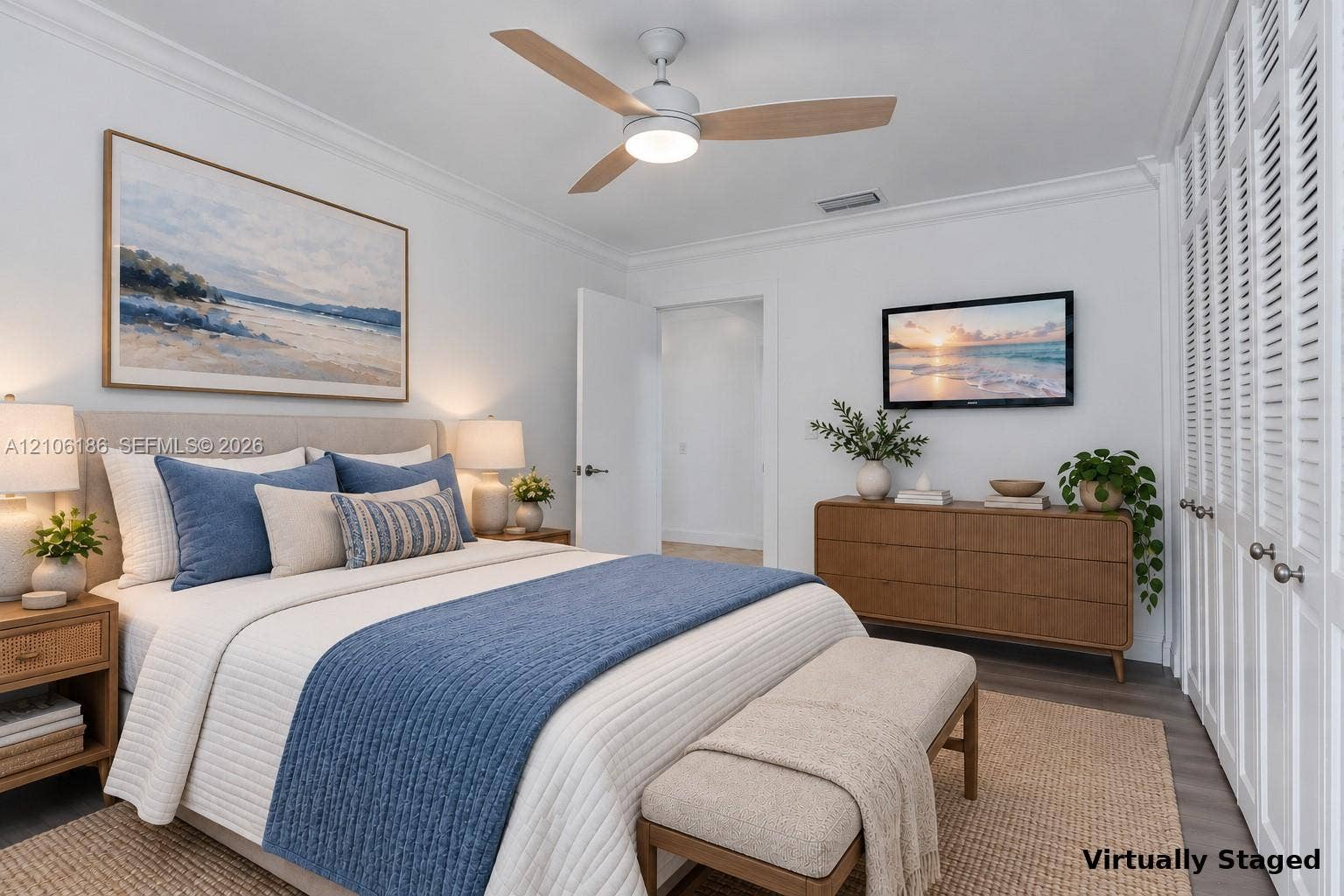 8600 SW 145th Street, Palmetto Bay, FL 33158 Virtually staged bedroom