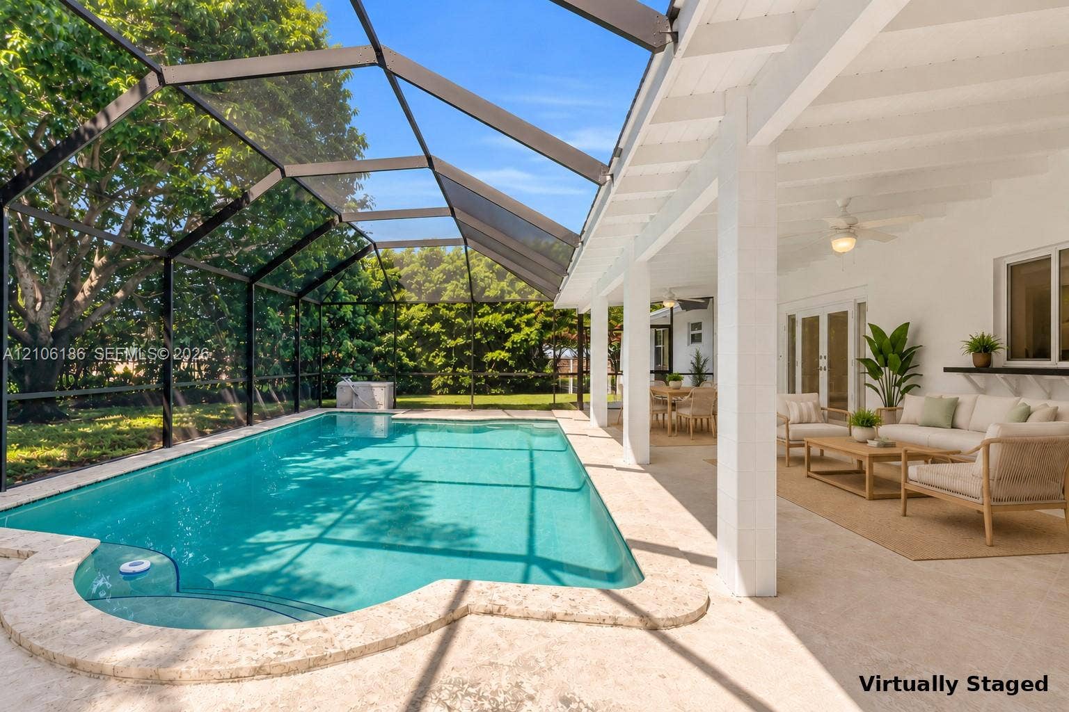 8600 SW 145th Street, Palmetto Bay, FL 33158 Virtually staged patio