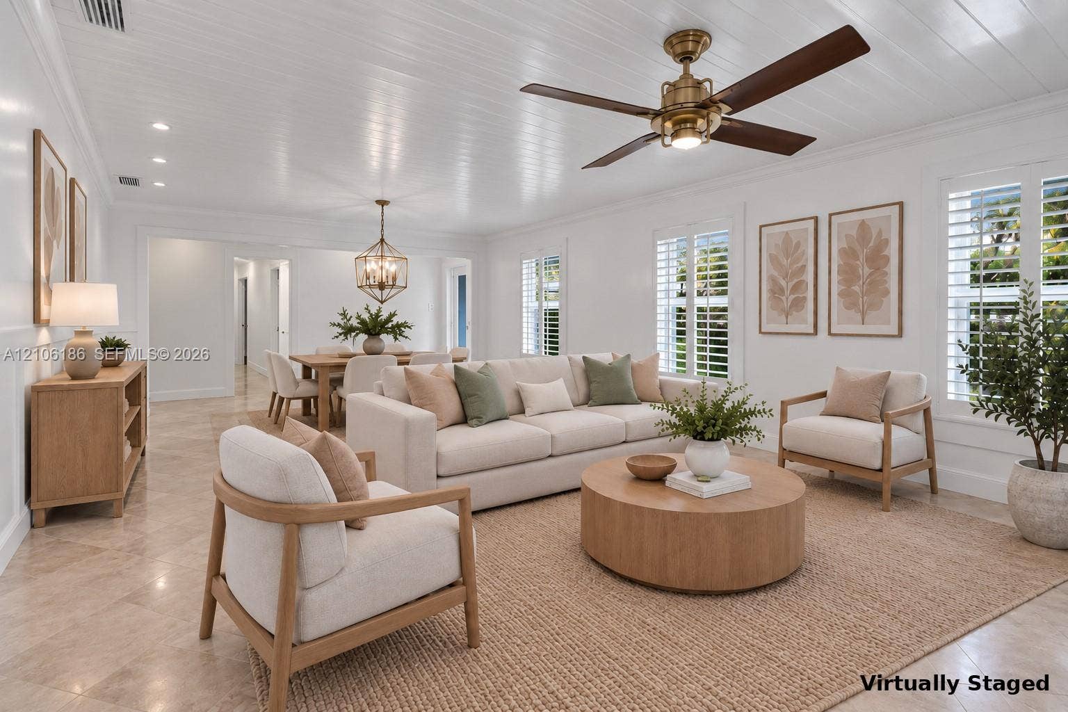 8600 SW 145th Street, Palmetto Bay, FL 33158 Virtually staged Living room