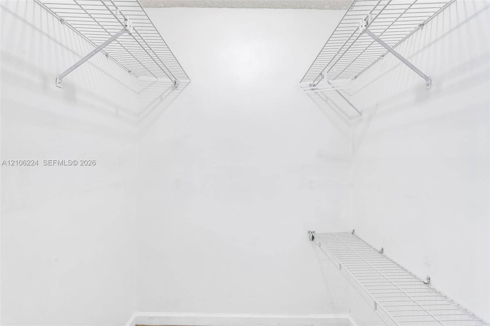 8887 Fontainebleau Boulevard, #206, Miami, Miami, FL 33172 Walk-in closet featuring white walls and tiered white wire shelving