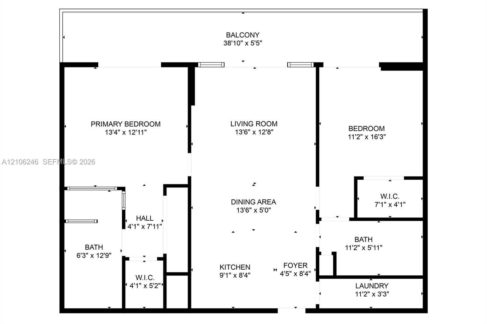 92 SW 3rd Street, #1511, Miami, Miami, FL 33130 Floor plan