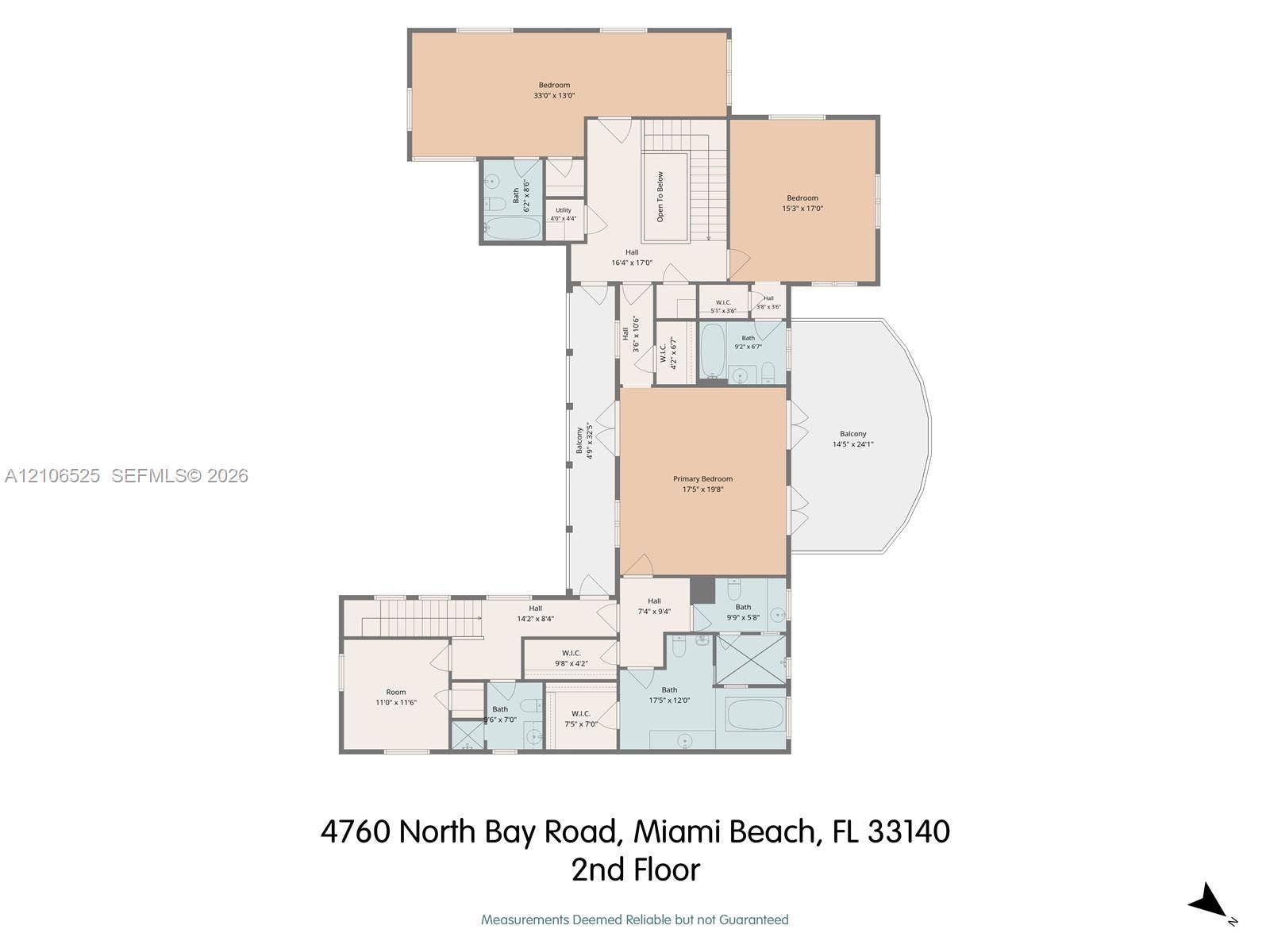 4760 N Bay Road, Miami Beach, FL 33140 Floor plan 2nd Floor