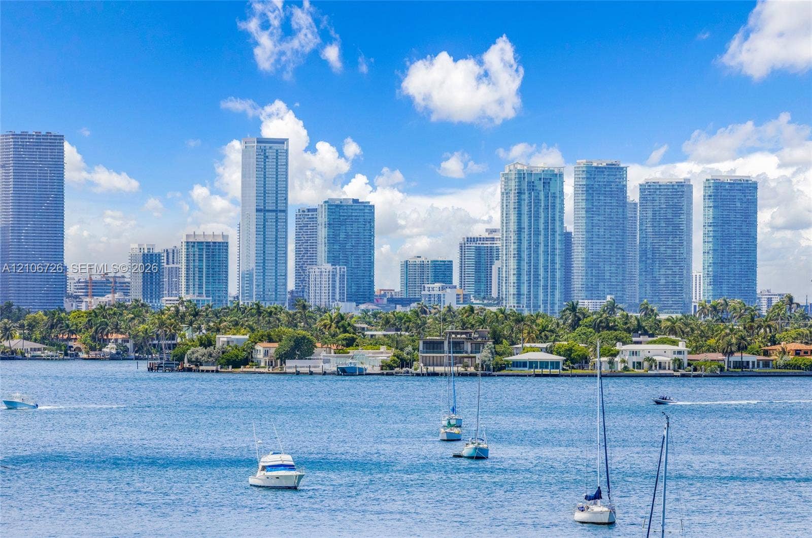 1200 West Avenue, #606, Miami Beach, Miami Beach, FL 33139 Waterfront setting featuring a deep-water bay and direct proximity to a metropolitan skyline