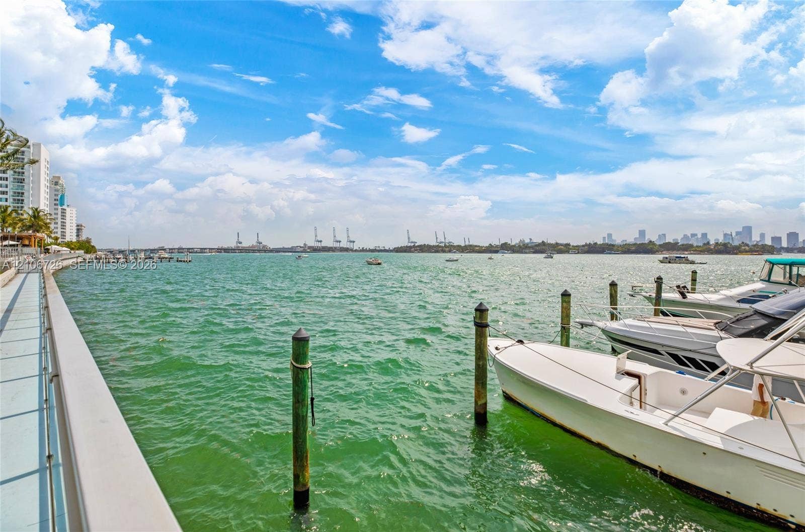 1200 West Avenue, #606, Miami Beach, Miami Beach, FL 33139 Waterfront bulkhead with structural pilings and direct deep-water access