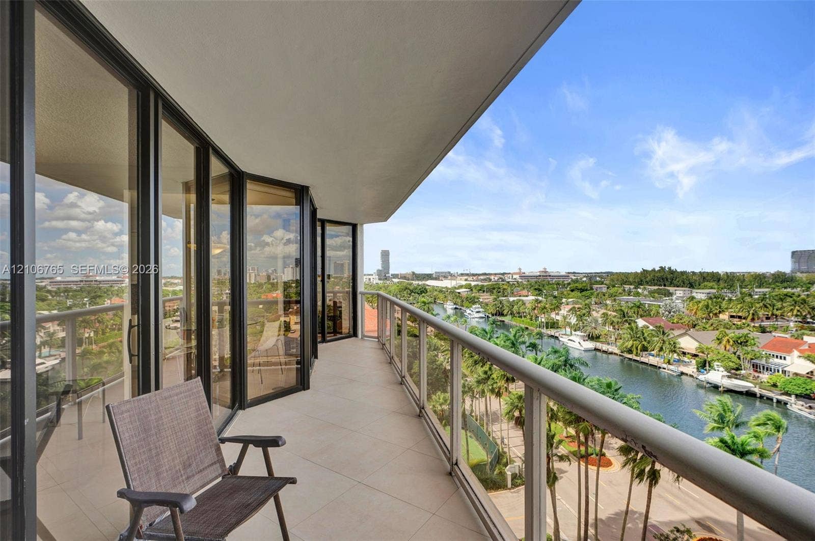 3598 Yacht Club Drive, #901, Aventura, FL 33180 Covered balcony.