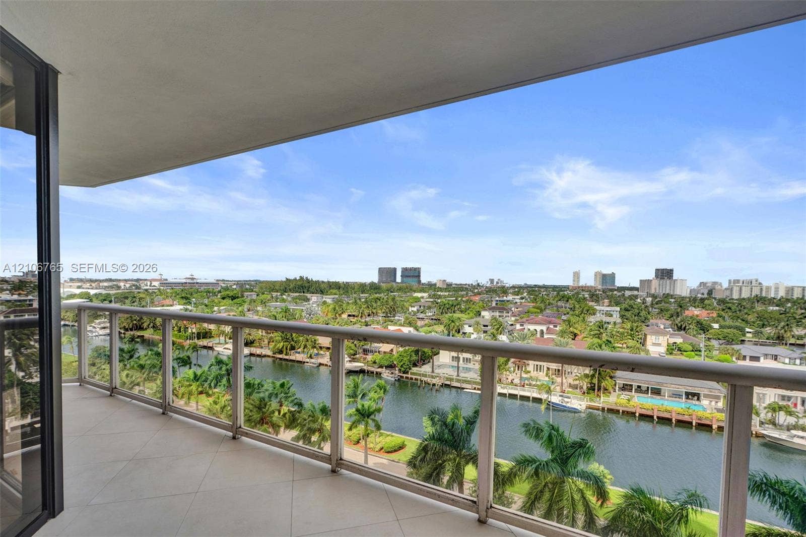3598 Yacht Club Drive, #901, Aventura, FL 33180 Covered balcony.