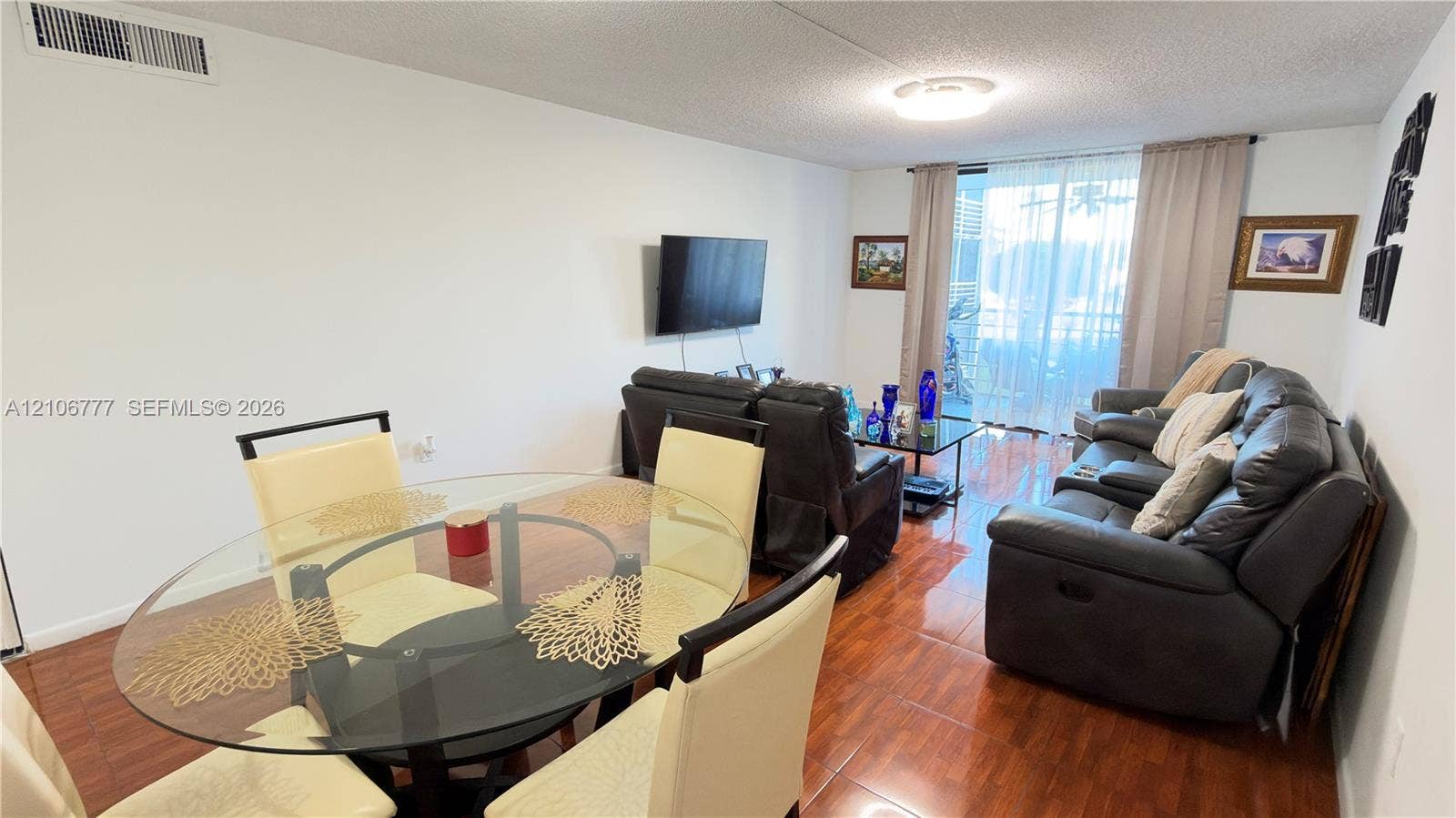 1810 SW 81st Avenue, #2200, North Lauderdale, North Lauderdale, FL 33068 Wood-finish flooring, ceiling-mounted light fixture, and floor-to-ceiling glass patio access