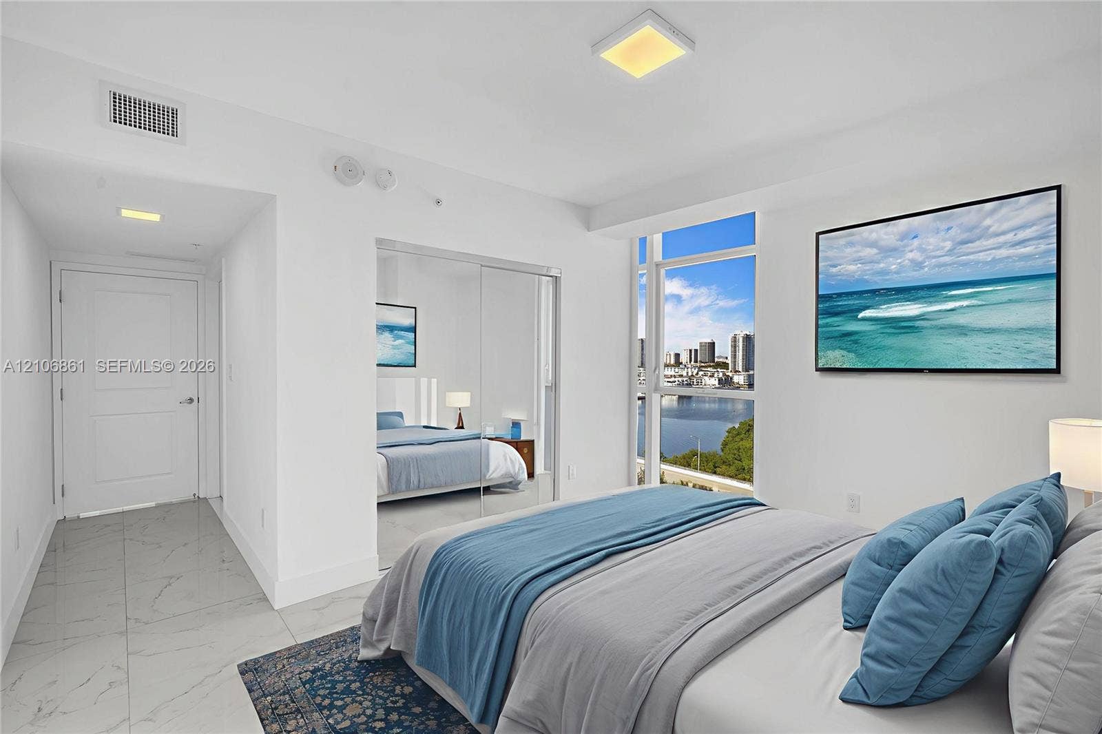 400 Sunny Isles Boulevard, #1519, Sunny Isles Beach, FL 33160 Second Bedroom Virtual staged
