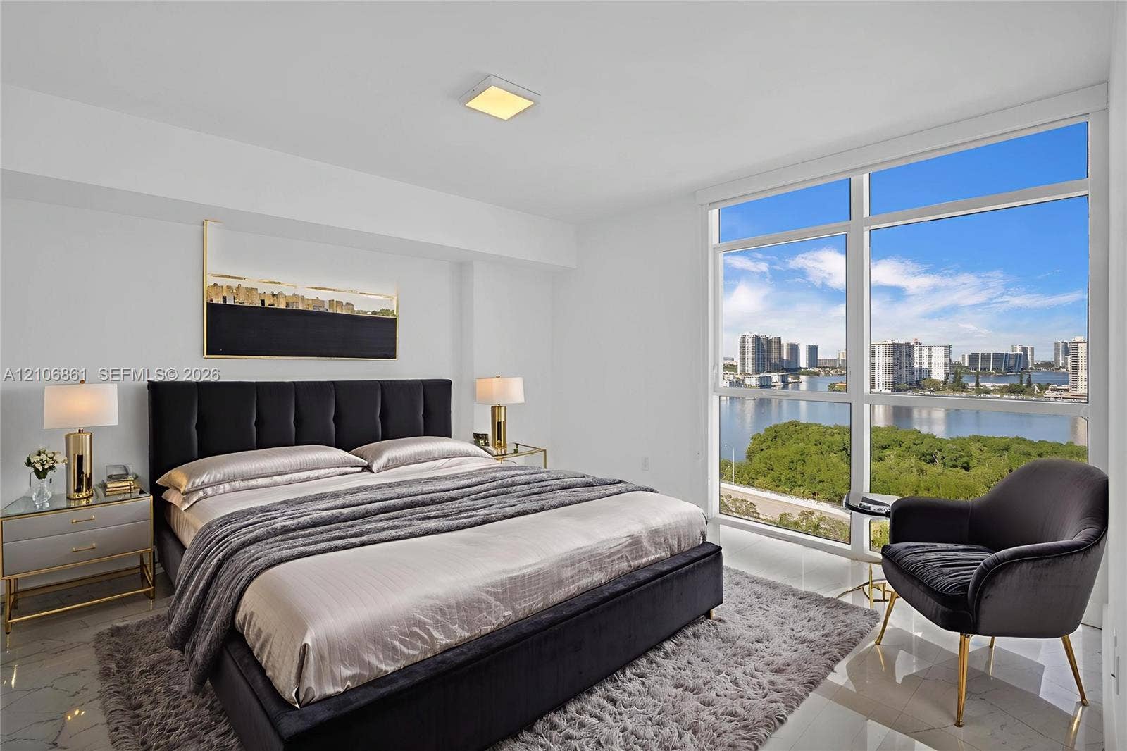400 Sunny Isles Boulevard, #1519, Sunny Isles Beach, FL 33160 Master Bedroom Virtual Staging