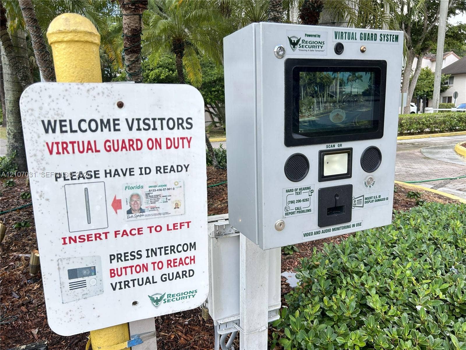 Automated entry station featuring a video and audio monitoring system with integrated intercom and document scanning interface