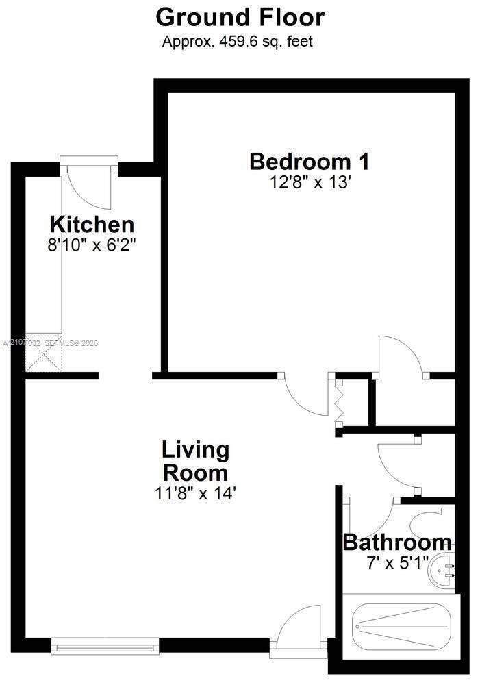 443 NE 17th Way, Fort Lauderdale, FL 33301 Floor plan