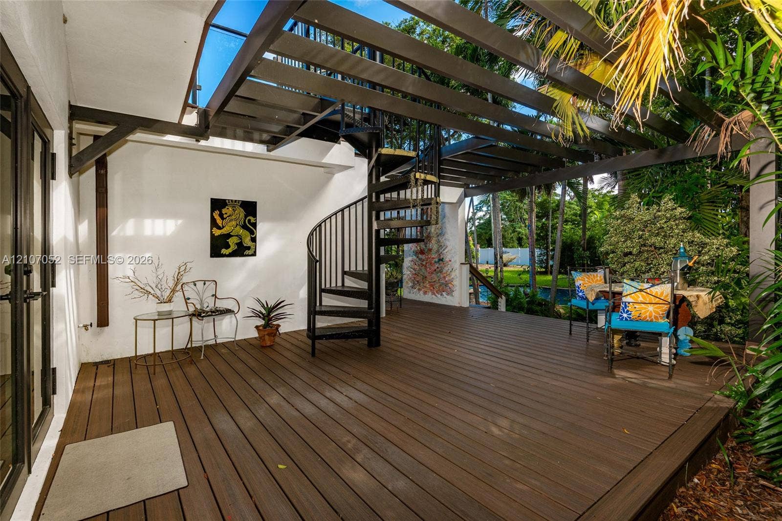 2200 Lazy Lane, Lazy Lake, FL 33305 Spiral Staircase leading to roof top patio