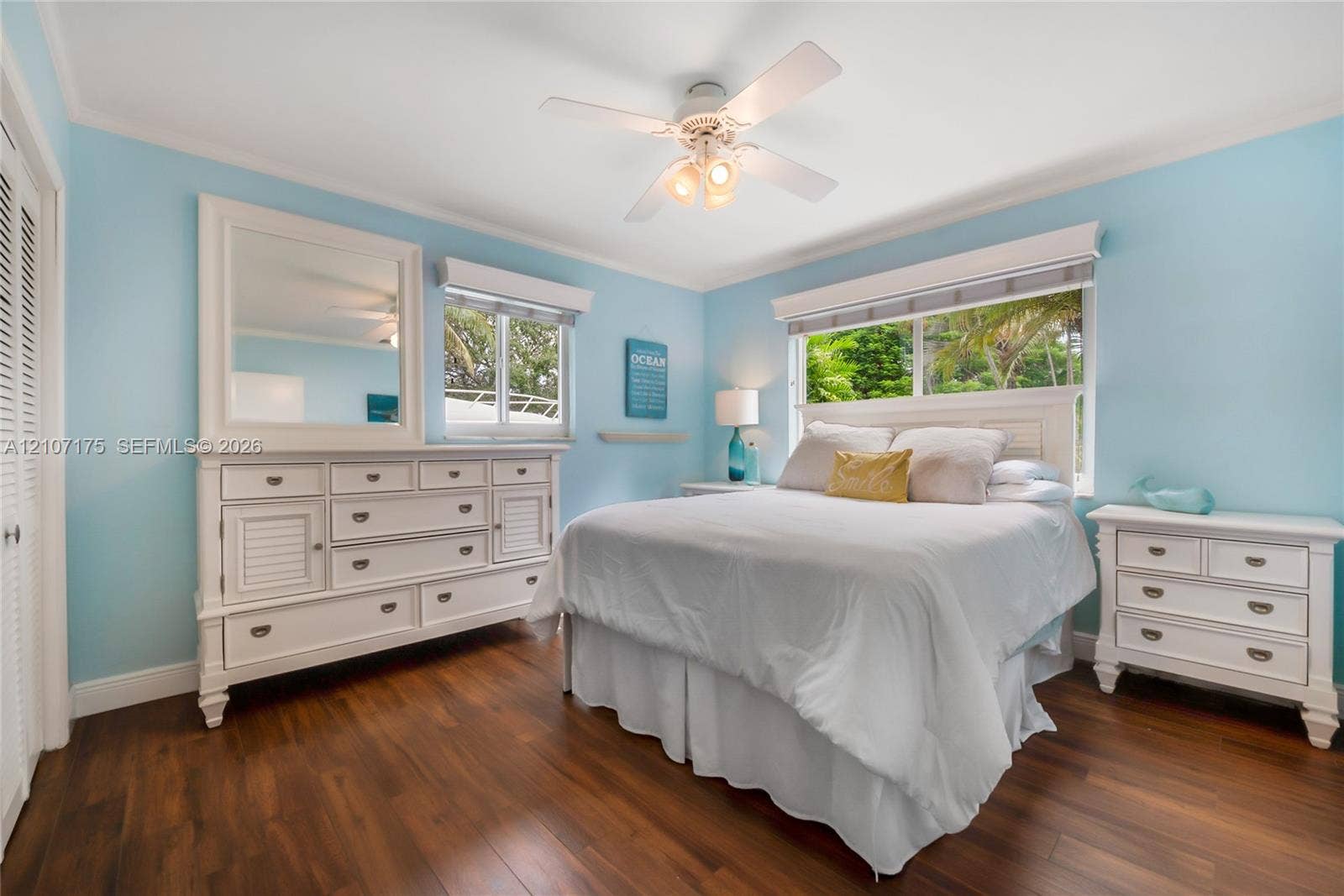 17550 SW 86th Avenue, Palmetto Bay, FL 33157 Spacious 3rd bedroom has blinds and sliding impact windows.