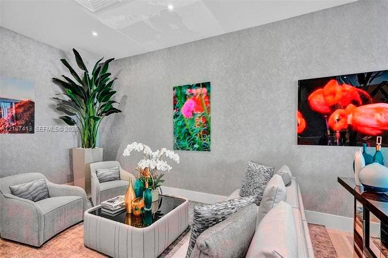2301 S Ocean Drive, #1606, Hollywood, Hollywood, FL 33019 Textured grey wall finish, recessed ceiling lighting, and neutral-toned flooring