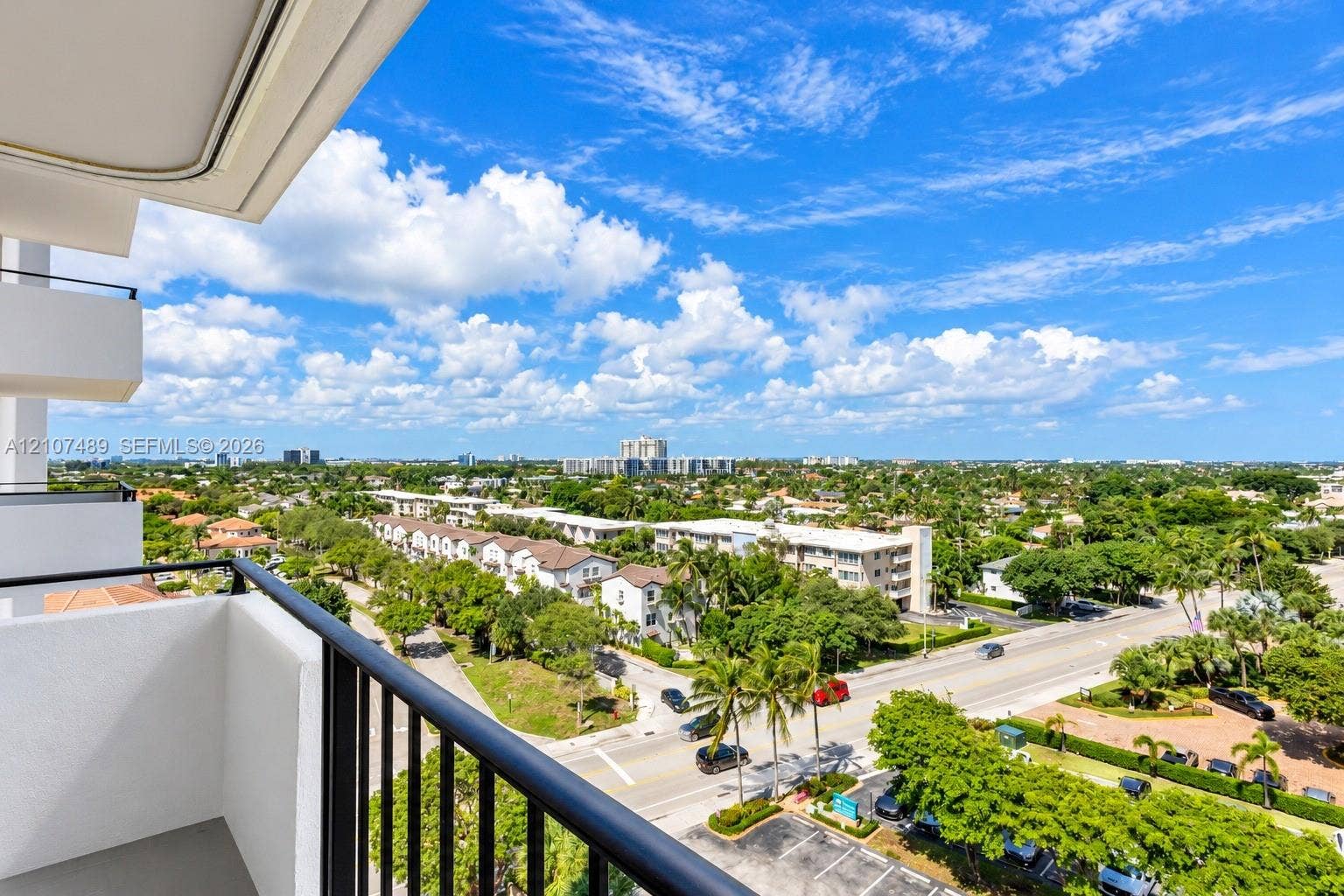 2000 S Ocean Boulevard, #9N, Lauderdale-By-The-Sea, Lauderdale By The Sea, FL 33062 Elevated private balcony featuring a concrete floor, solid masonry wall, and black metal railing