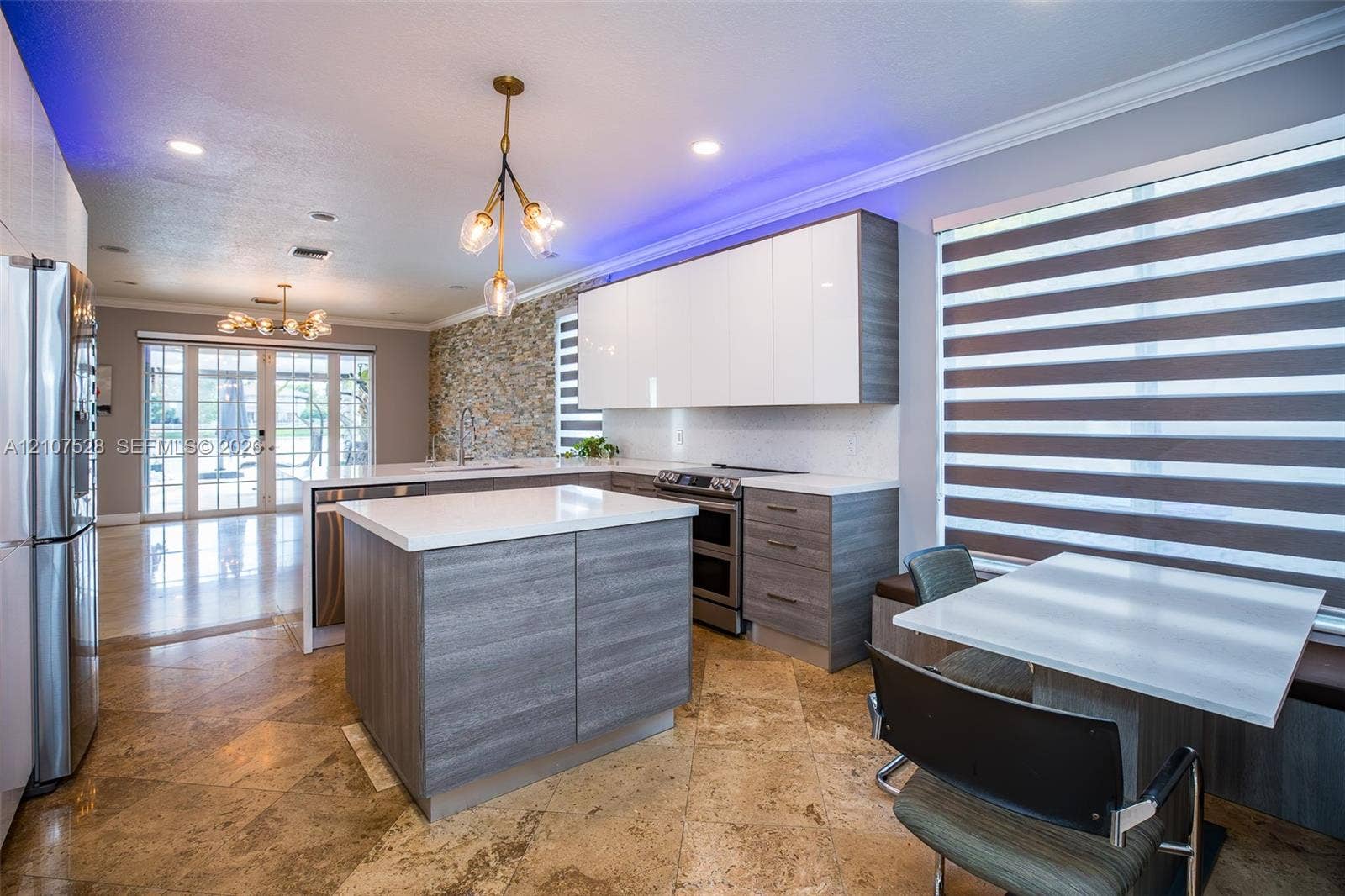 1593 SW 189th Avenue, Pembroke Pines, Pembroke Pines, FL 33029 Kitchen has built in appliances and island