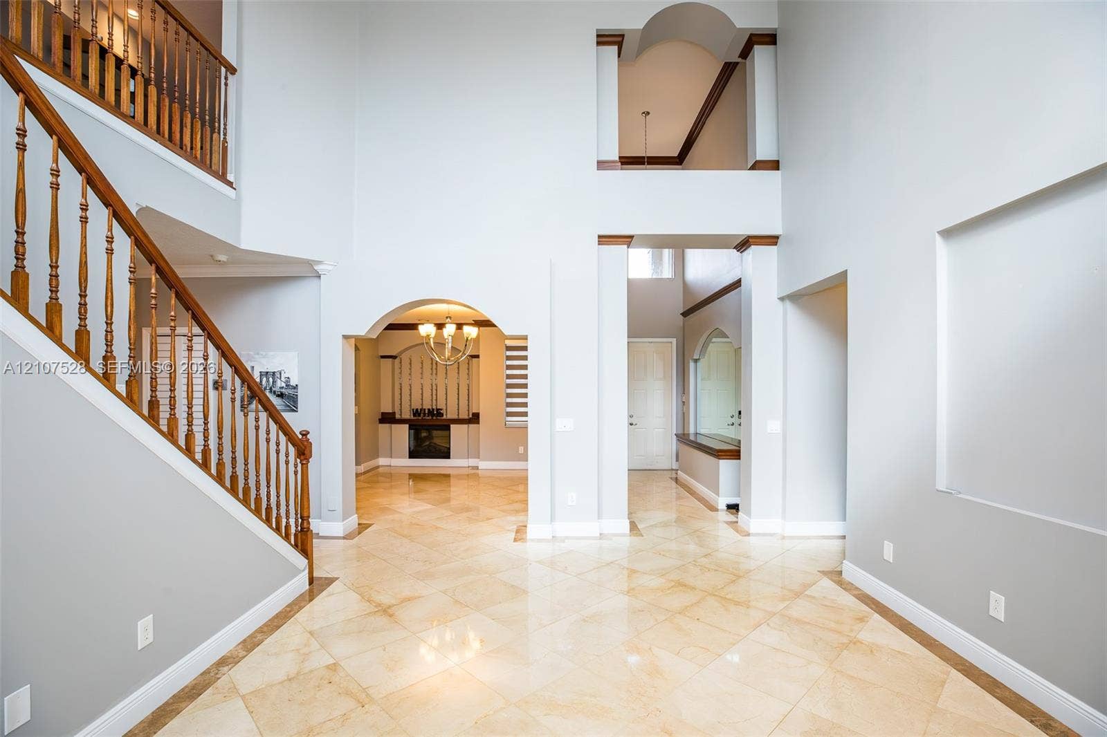 1593 SW 189th Avenue, Pembroke Pines, Pembroke Pines, FL 33029 Living Room view of entry and stairs
