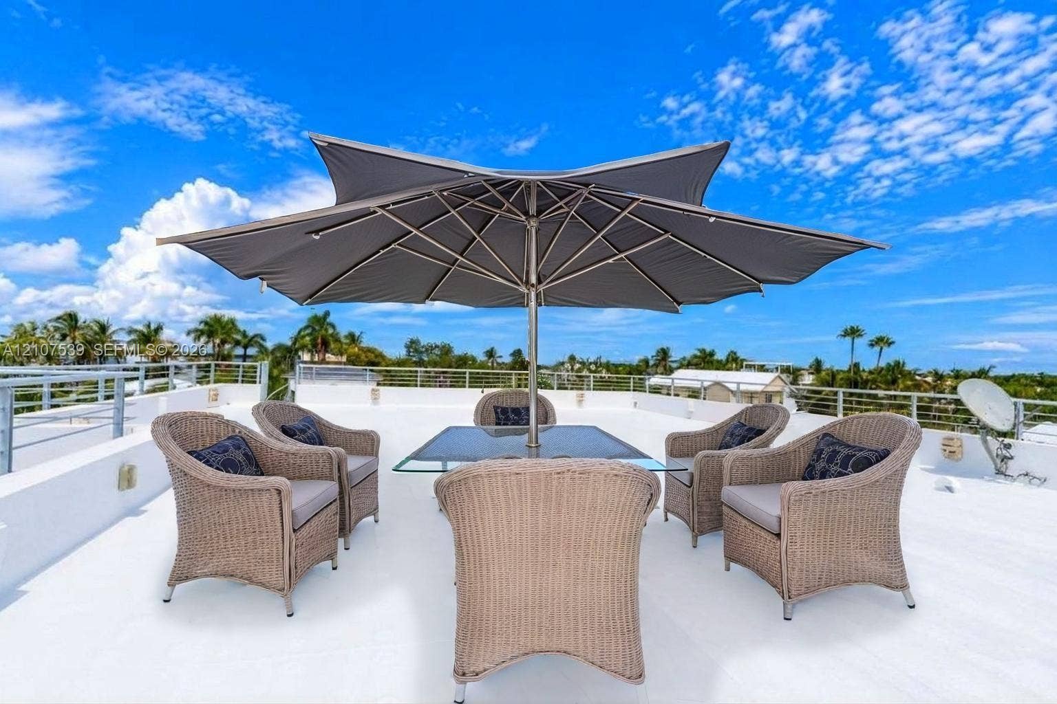 20 Center Lane, Key Largo, FL 33037 Rooftop terrace featuring a flat deck surface and perimeter metal railing