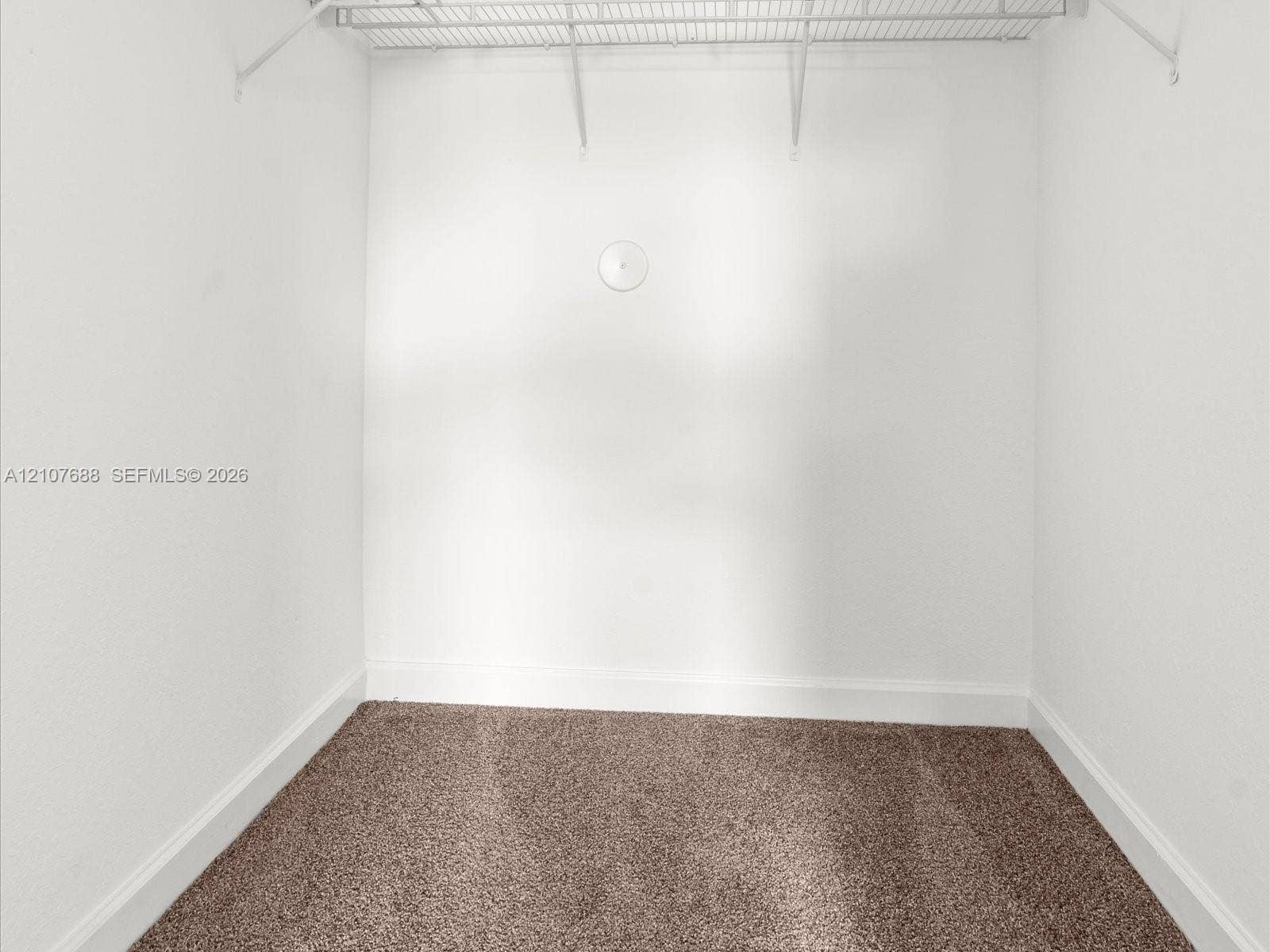 1677 SE 27th Court, #202, Homestead, FL 33035 Storage area featuring wall-to-wall carpeting and an overhead wire shelving system