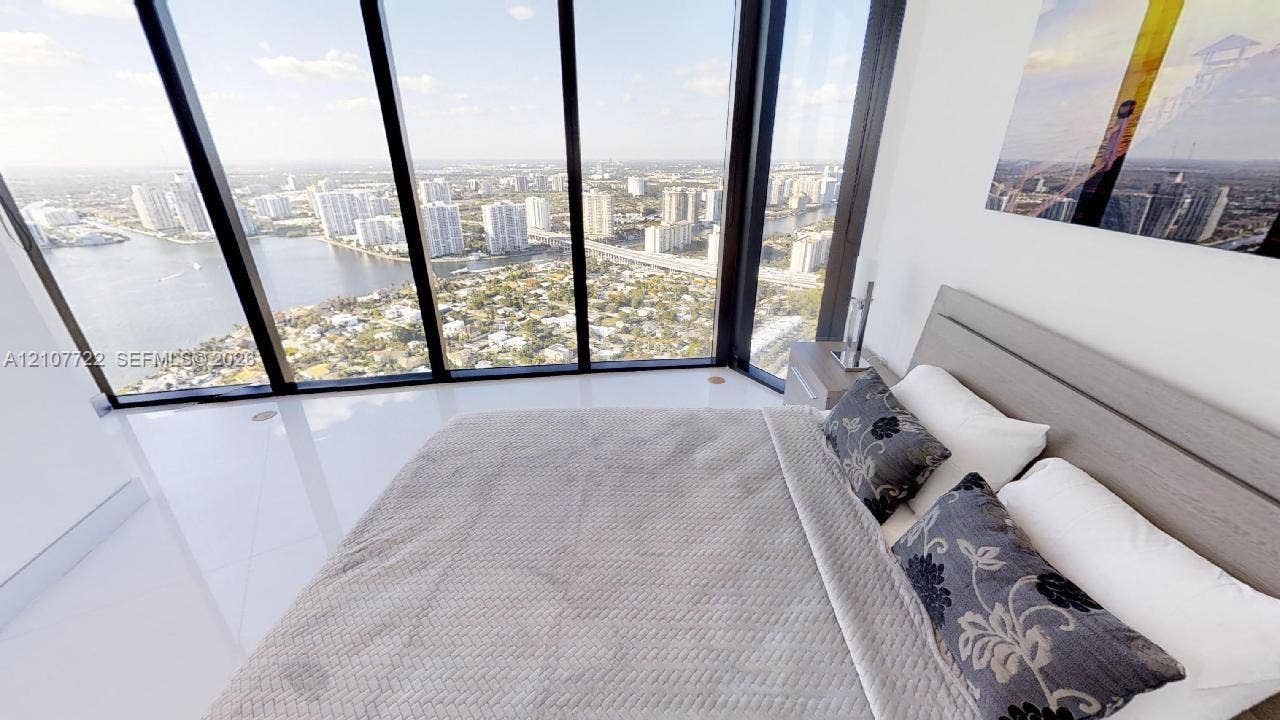 18555 Collins Avenue, #4604, Sunny Isles Beach, Sunny Isles Beach, FL 33160 2nd floor bedroom view