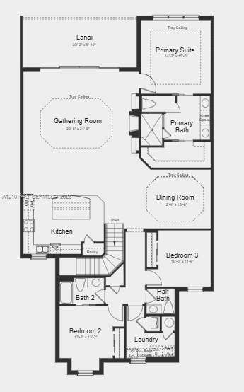 15352 Giardino Drive, #202, Naples, FL 34114 Floor Plan ~ Additional Highlights Include: Pre-plumb and install sink at laundry, laundry package, French door refrigerator, and whole house blinds