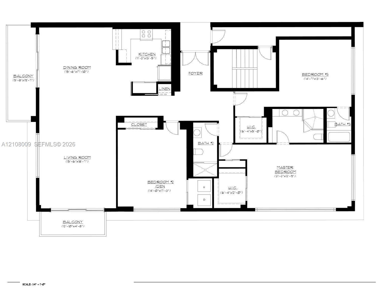 1500 Bay Road, #1514S, Miami Beach, FL 33139 Virtually Staged