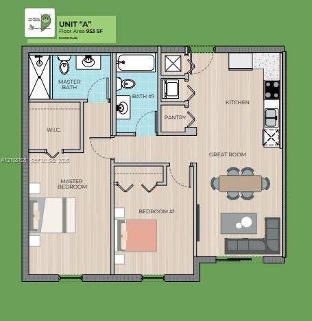 605 N Dixie Highway, #B207, Hallandale Beach, Hallandale Beach, FL 33009 Floor plan