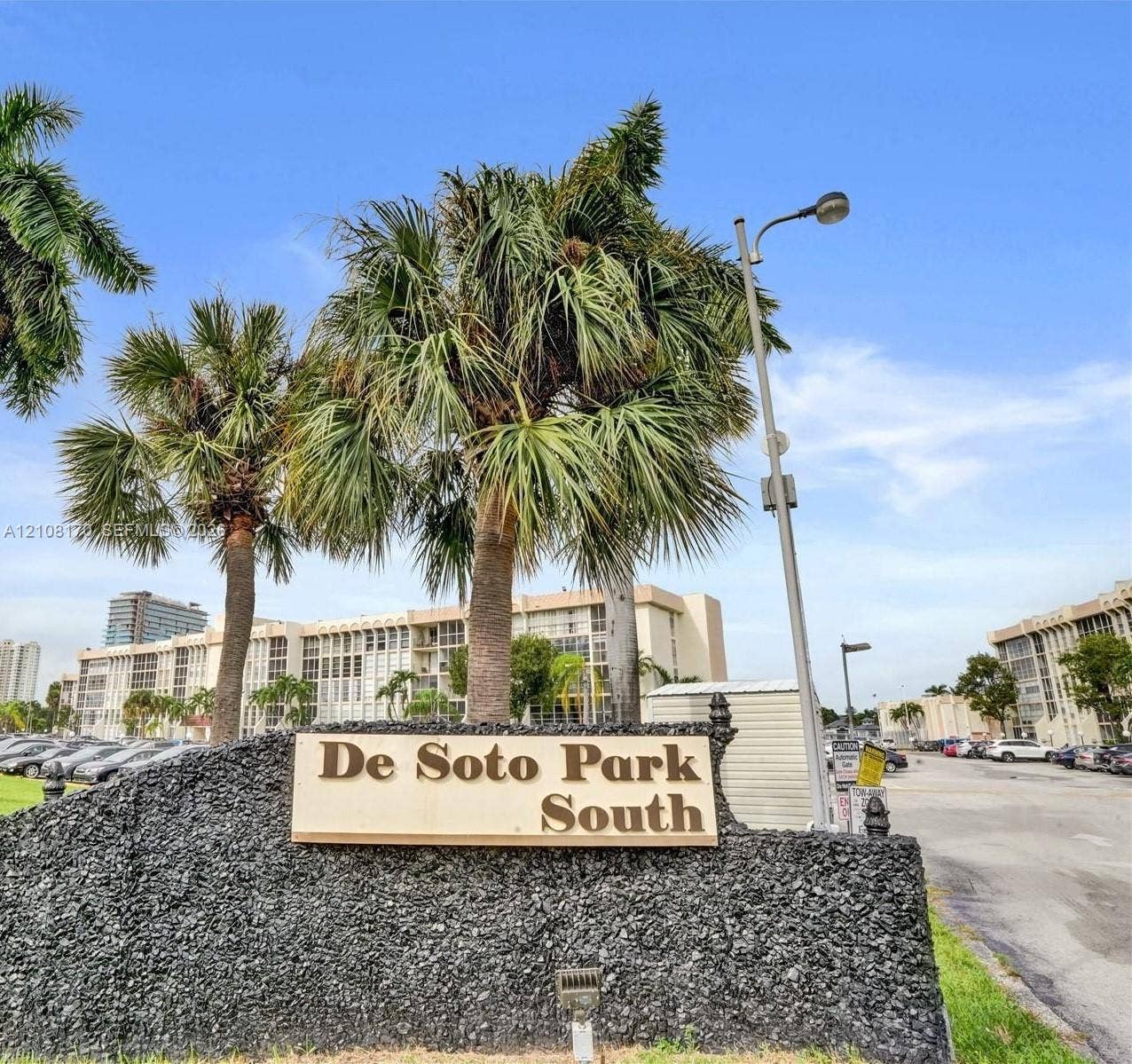 801 Three Islands Boulevard, #108, Hallandale Beach, FL 33009 De Soto Park South Sign