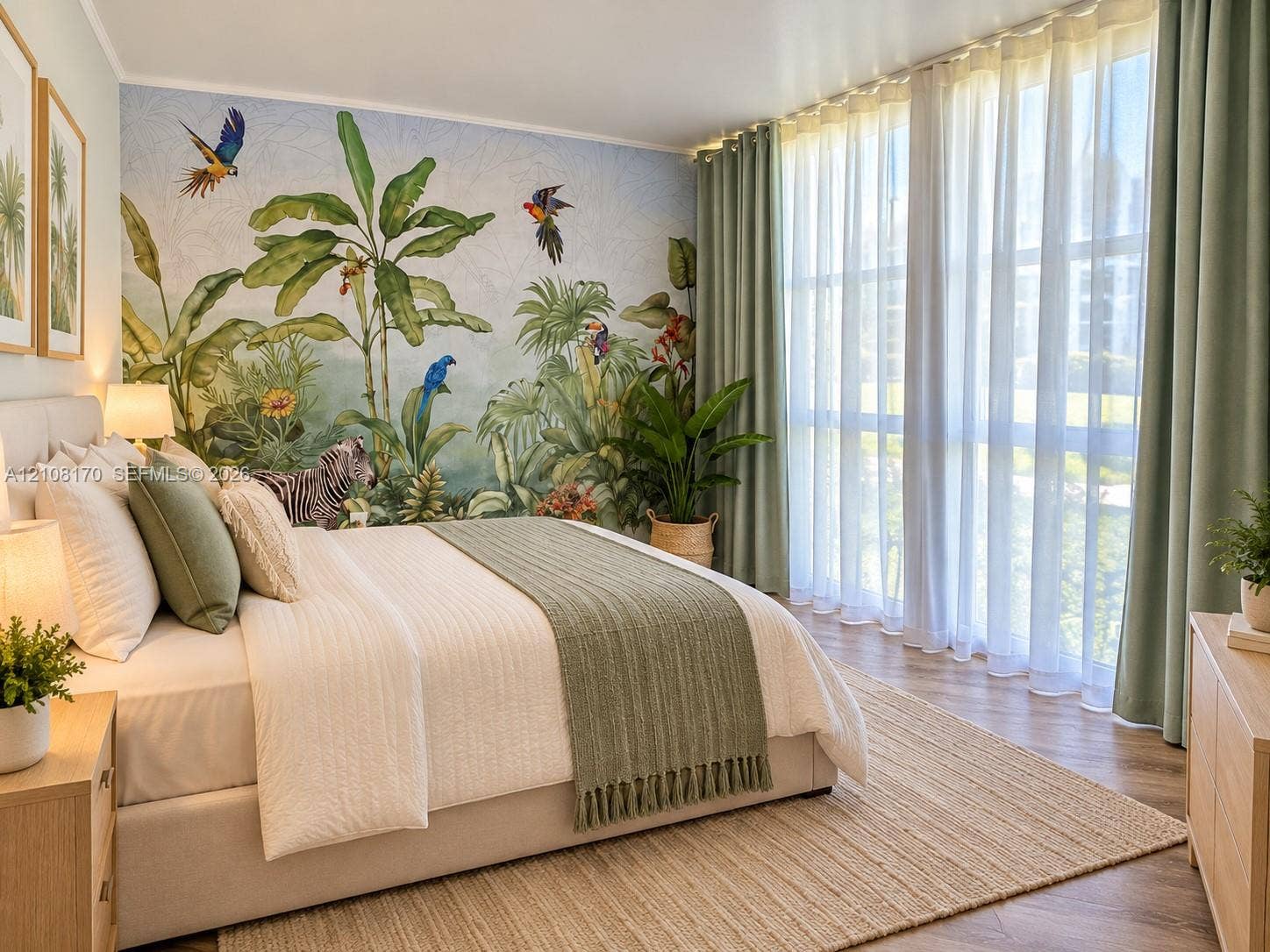 801 Three Islands Boulevard, #108, Hallandale Beach, FL 33009 Second Bedroom - Virtually Staged