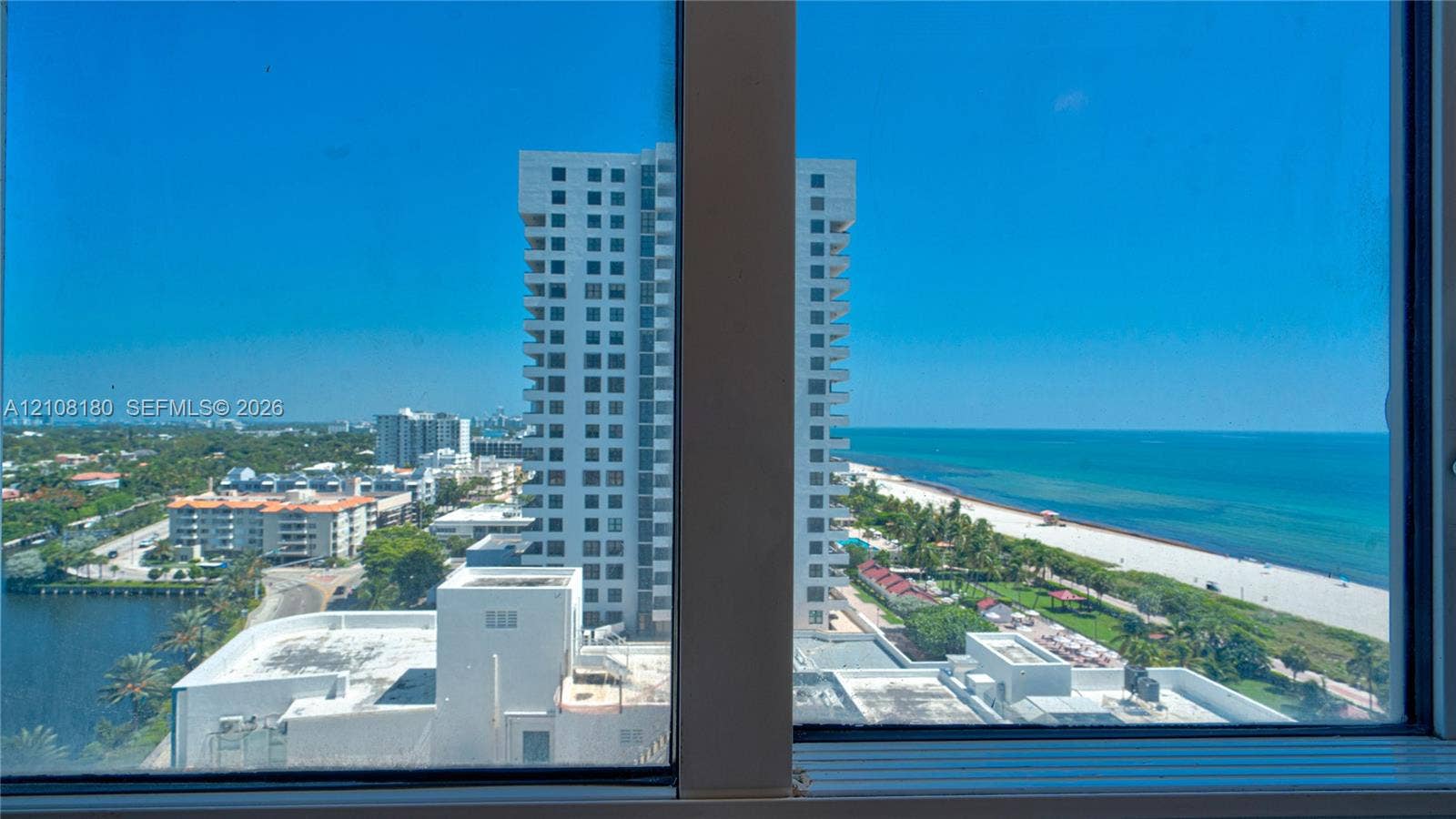2457 Collins Avenue, #1501, Miami Beach, FL 33140 View from the second bedroom window.